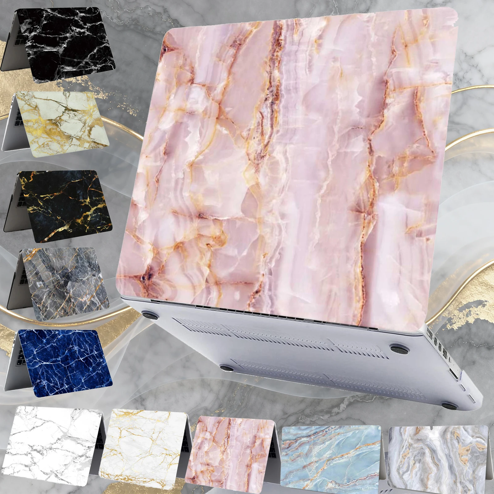 

Marble Pattern Hard Case For MacBook Air 13.6 Inch M4 2025-2022 M3 M2 A3240 A3113 A2681,Hard Shell & Same Pattern Keyboard Cover
