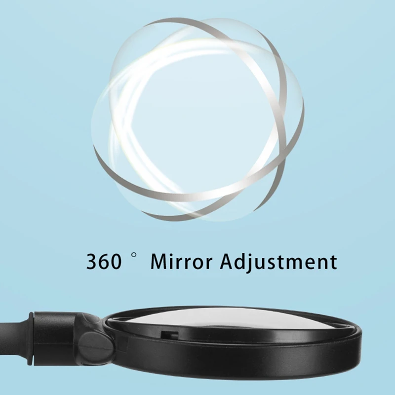 2PCS Bicycle Bike Mirror 360° Adjustable HD Acrylic Minute Electric Moto Moped Rearview Mirror Bike Accessories