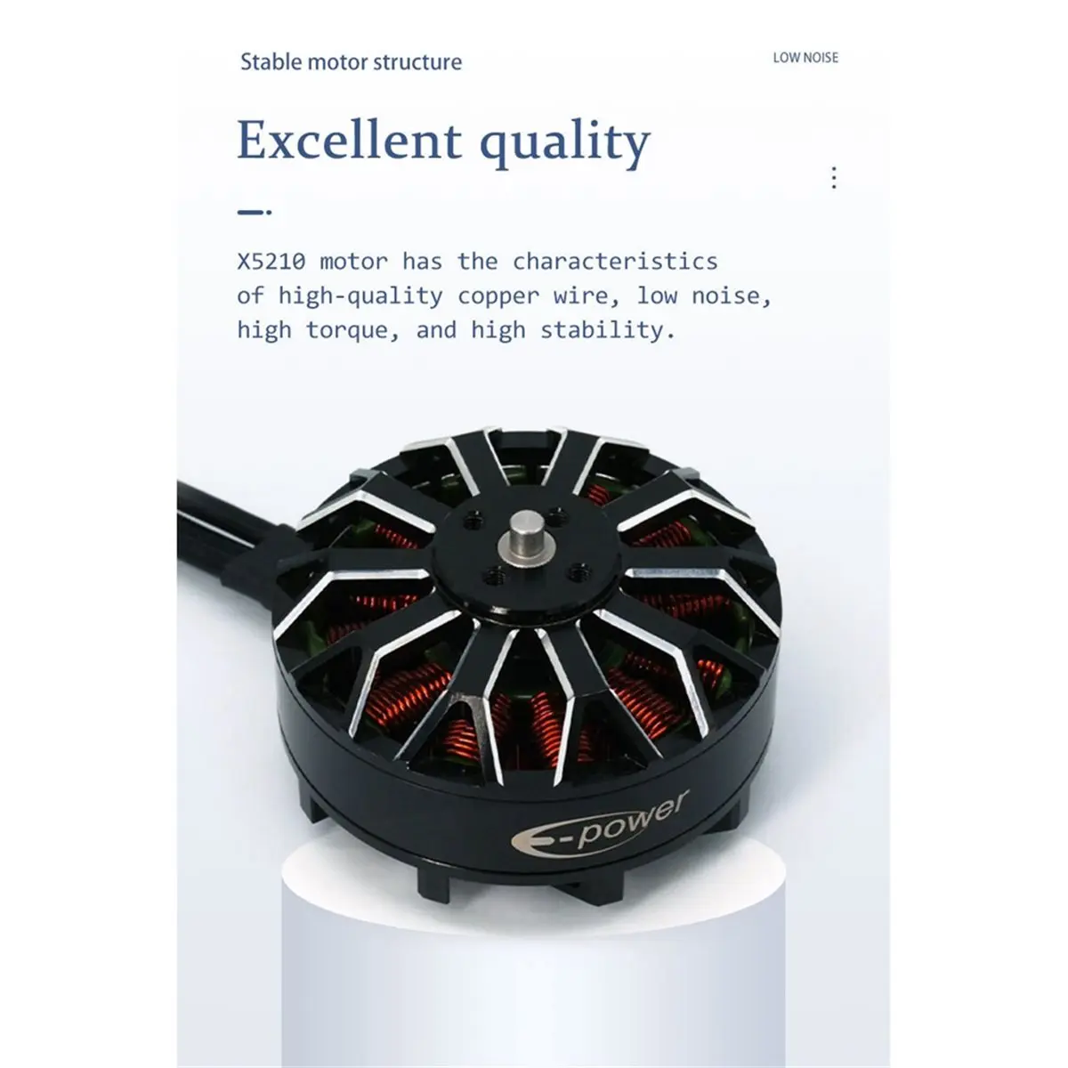 Y668A*☀▃E-POWER X5210 340KV Brushless Motor Low Noise High Torque FPV Multi Rotor Motor for 15inch-16inch FPV Racing Drones