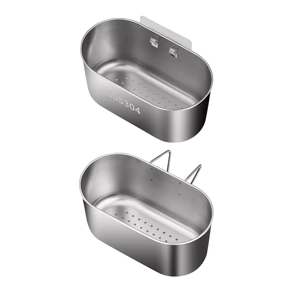 Stainless Steel Kitchen Sink Strainer, Filter Basket, Leftover Sink, Vegetable and Fruit Strainer, Storage Shelf Rack Tools