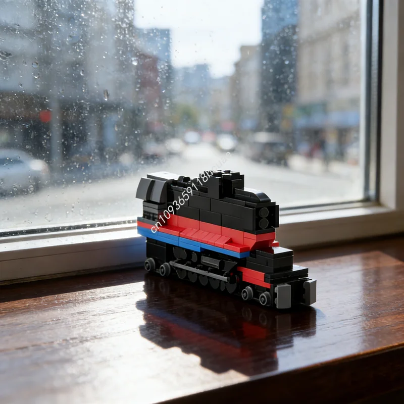 540pcs MOC Fallout 4 Locomotive Train Model Building Blocks Architecture Toys DIY Christmas Gift Education Creative Idea