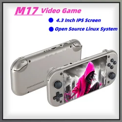 BOYHOM M17 Retro Handheld Video Game Console Open Source Linux System 4.3 Inch IPS Screen Portable Pocket Video Player for PSP