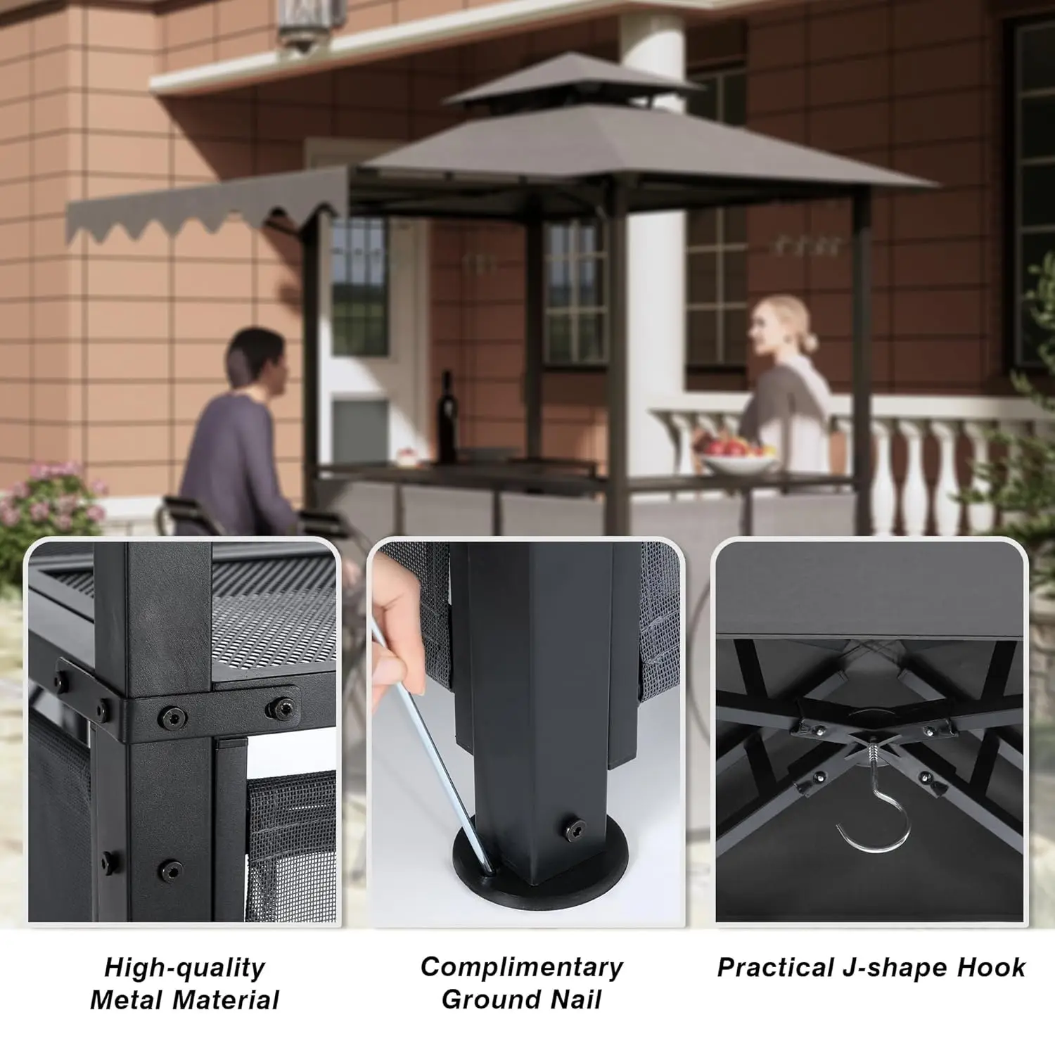 Grill Gazebo with Awning 7