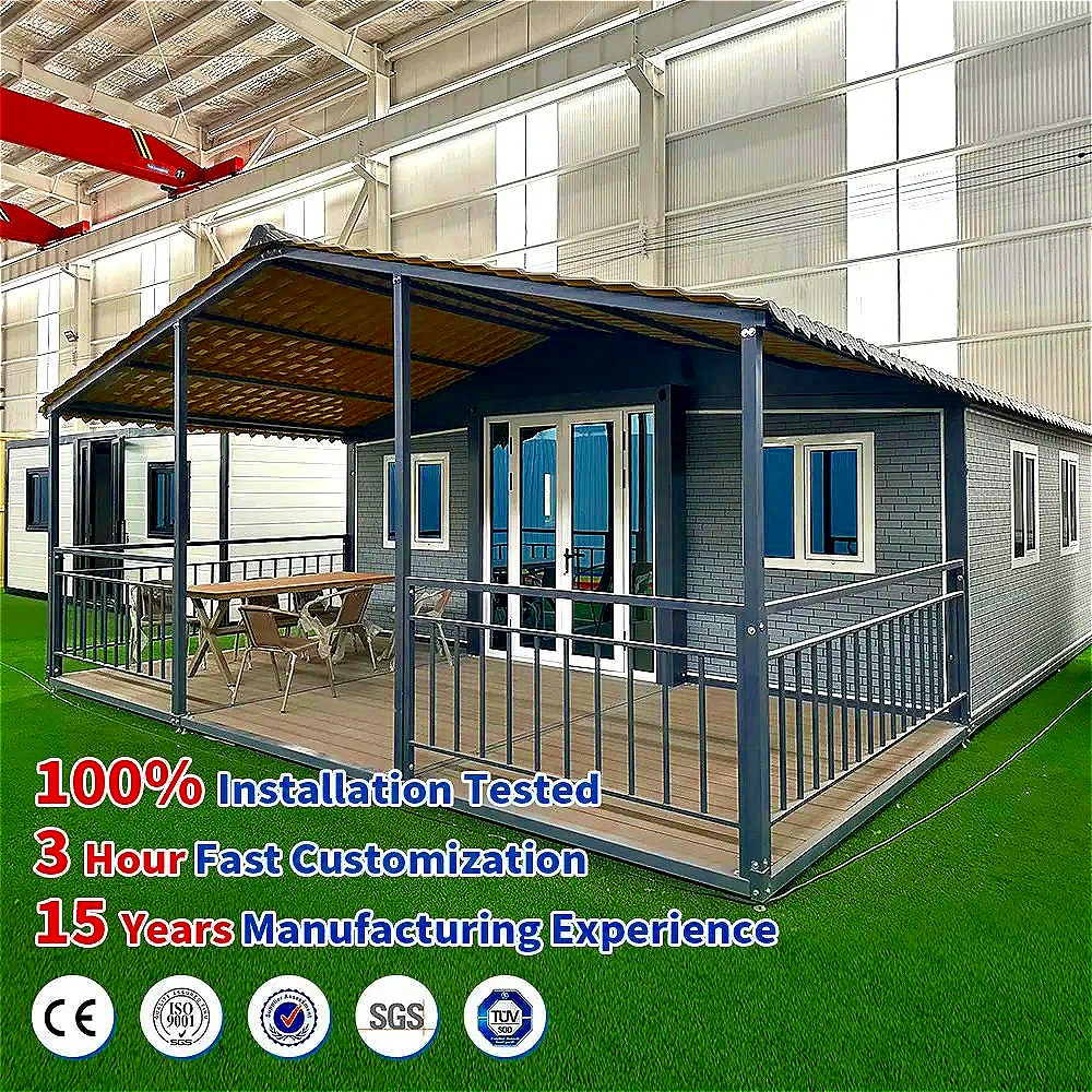Waterproof Expandable Container House Casa Prefabricada Prefabricated Villa Shipping Mobile Home with 2 3 Bedrooms Folding House
