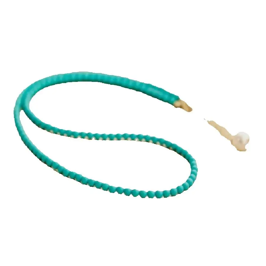 6MM Handmade Natural Turquoise Bead 18in Necklace, Men's Cuff Button Necklace, Ramadan Prayer Bead, Women's Meditation view 2
