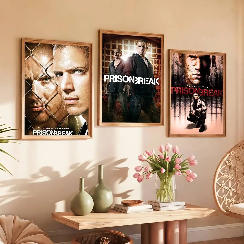 Classic TV P-Prison B-Break-S Poster Paintings Self Adhesive Prints Home Bedroom Living Room Decor Vintage Gift