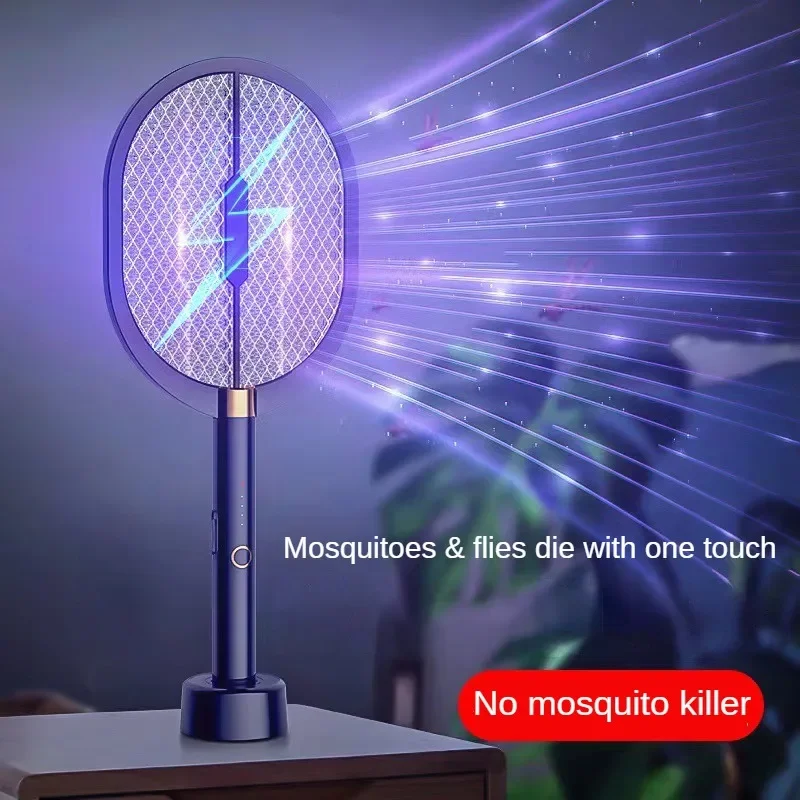 New 2-in-1 Electric Mosquito Swatter Photocatalyst Anti Mosquito Lamp Household Trap USB Charging Mosquito Killing Lamp