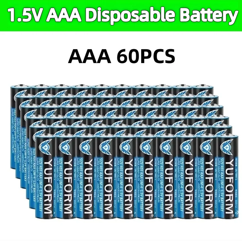 2024NEW 1.5V AAA Disposable Dry Battery for Led Light Toy Mp3 Camera Flash Razor CD Player Wire