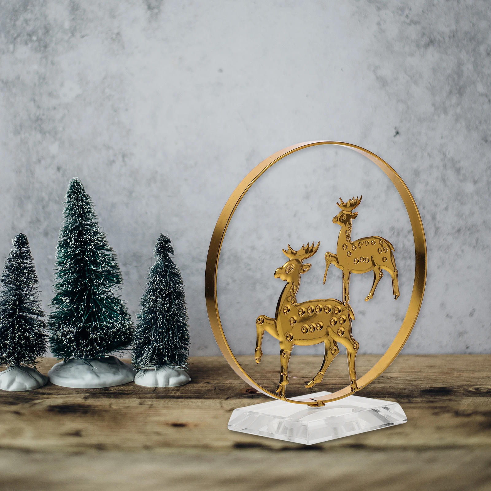 

Exquisite Christmas Elk Adornment Tabletop Elk Ornament Sturdy Safe Long Term Use Gift Idea Christmas Table Decor