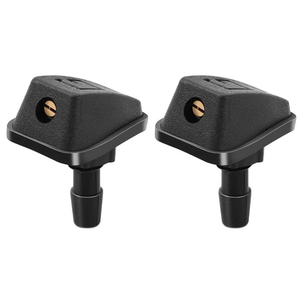 2 Pcs/Set Car Universal Front Windshield Wiper Nozzle Jet Sprayer Kits Sprinkler Water Fan Spout Cover Washer Outlet Adjustment