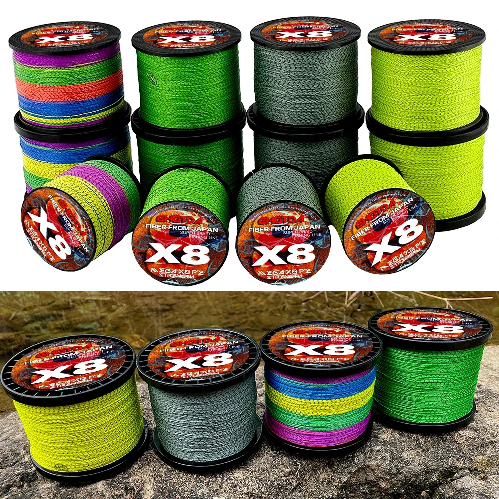 GHOTDA New X8 Upgrade Braid Fishing Line Super Strong 8 Strands Multifilament PE Line 100M 300M 500M 18 22 31 39 43 52 61 78LB