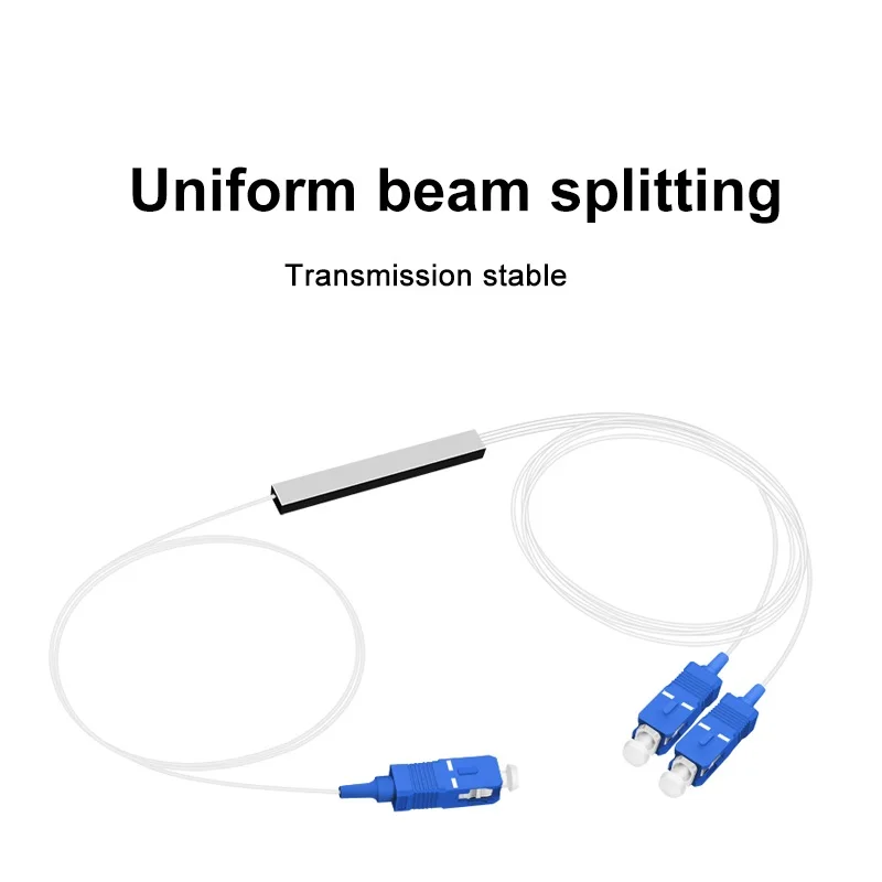 5PCS SC APC 1X2 Optical Splitter FTTH Fiber Optic Splitter SC UPC PLC FBT Optical Coupler Singlemode Simplex Steel Pipe PVC