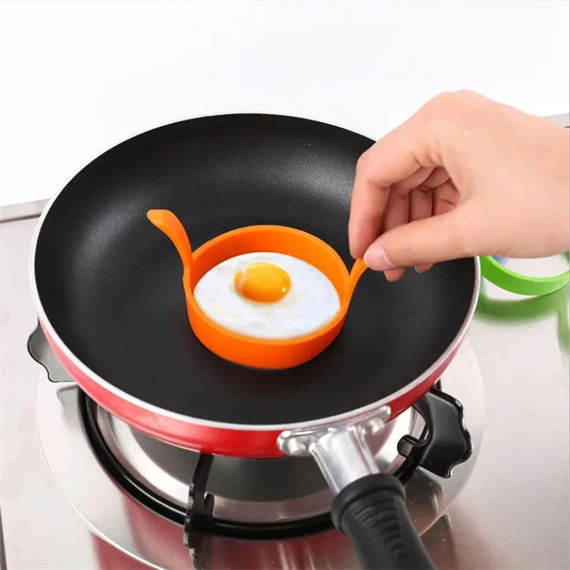 1Pcs Breakfast Pancake Maker Fried Egg Mold Silicone Forms Non-stick Simple Operation Pancake Maker Omelette Round Mold