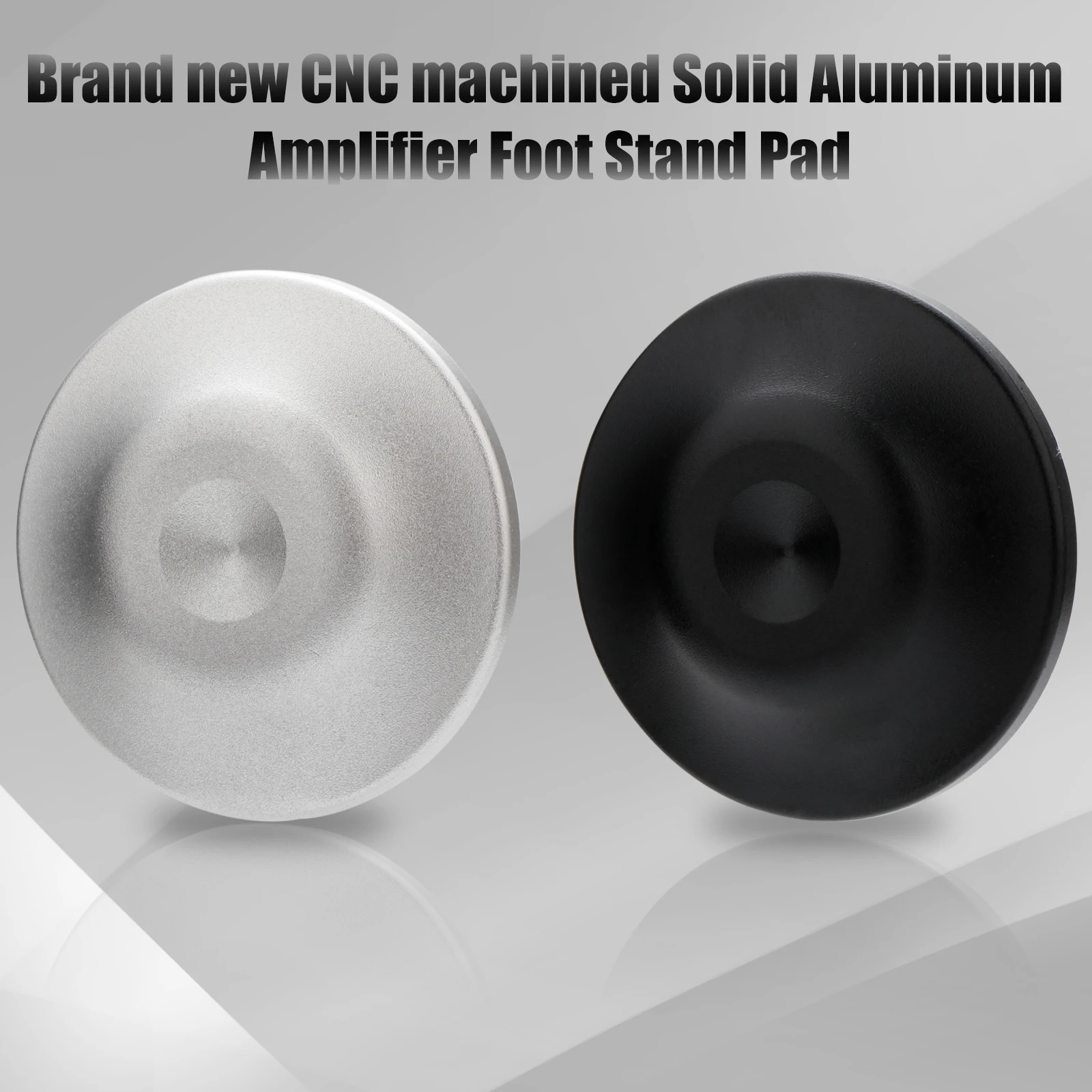 Preffair SP3909 New Arrival Silver/Black CNC Processed Solid Aluminum Feet Shock Absorbing Isolation Pad 39x8.5mm for Amplifier