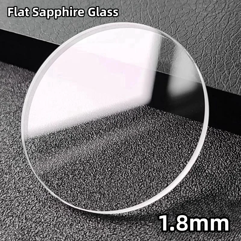 1.8mm Plane Watch Sapphire Crystal Flat Transparent Round Glass 31mm Diameter