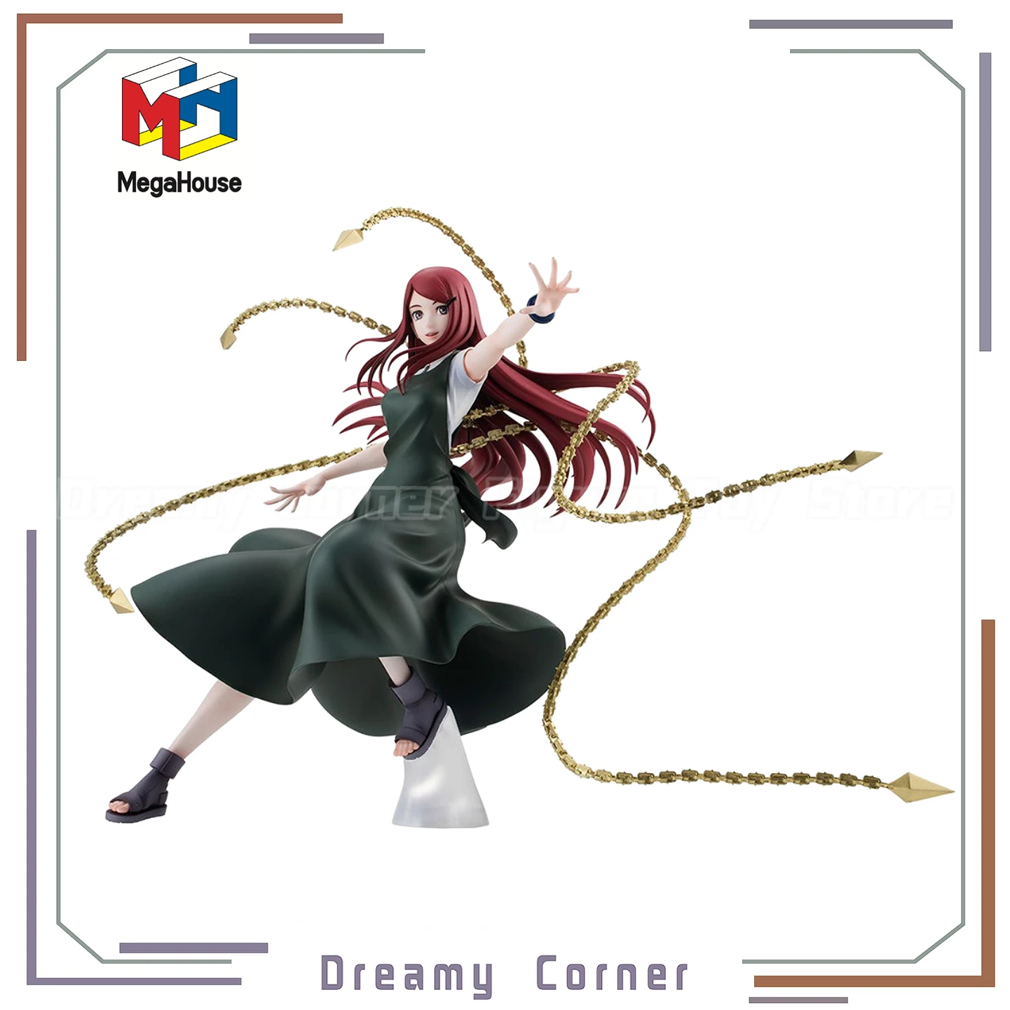 【В наличии】Оригинальная фигурка MegaHouse NARUTO Shippuden Uzumaki Kushina, коллекция украшений, игрушка