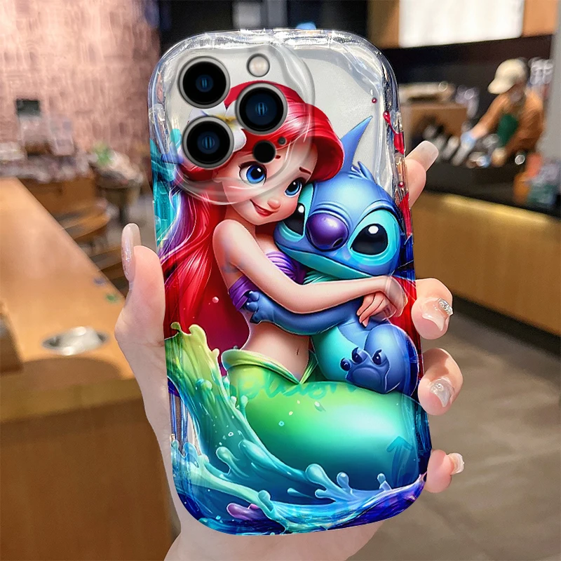 سنو وايت ارييل حافظة لهاتف آيفون 16 15 14 برو ماكس 13 12 Mini 11 XS X XR 8 7 Plus SE 2022 2020 سيليكون غطاء مقاوم للصدمات Funda