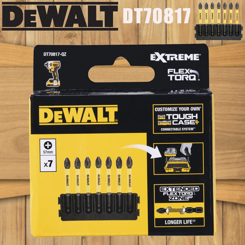 DEWALT DT70817 57mm PH2 Screwdriver Bit Bar 7PCS EXTREME FLEXTORQ Power Tool Accessories