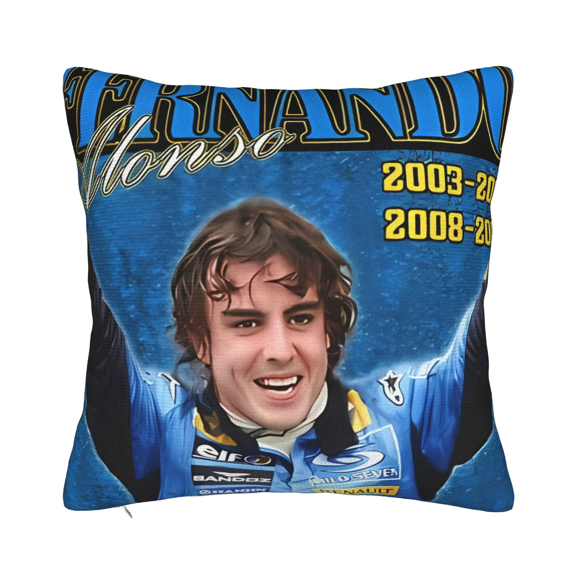 Fernando Alonso Tribute Bootleg Winter Holiday Farmhouse Home Deco Fernando Pillow Cover Soft Durable