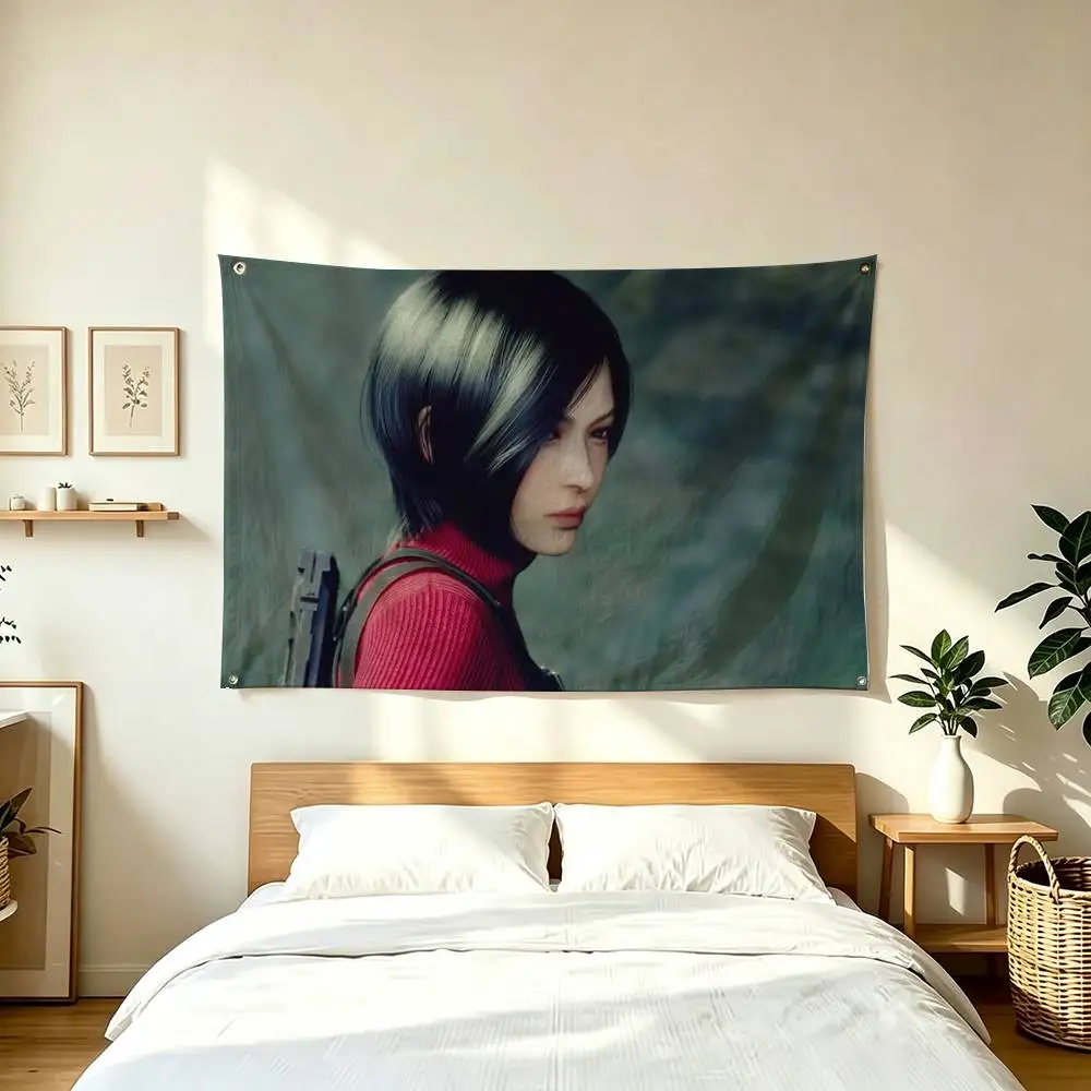 A-Ada Wong Resident Evil  Flags Wall Hanging Tapestry Outdoor Garage Room Decorative flag Background Blanket
