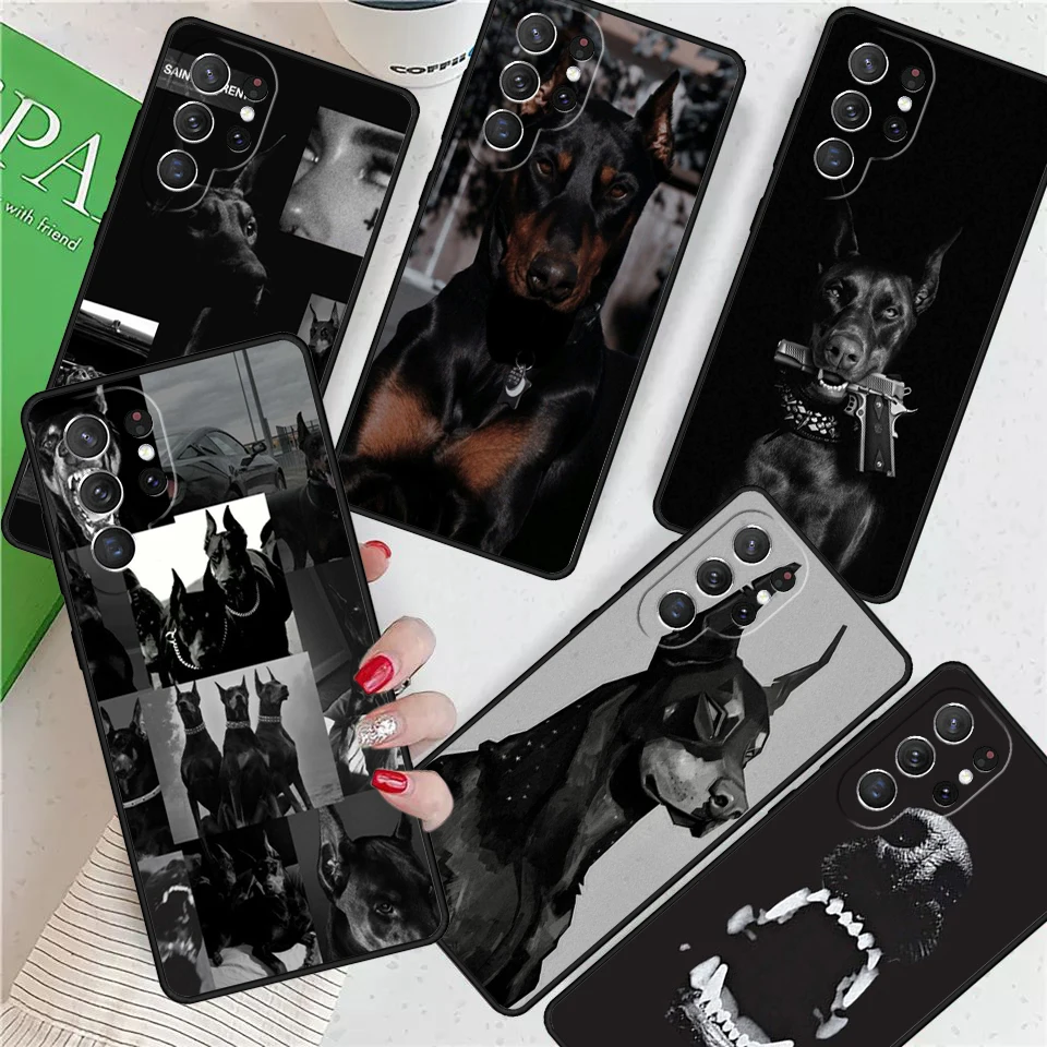 Doberman Dog Pet For Samsung Galaxy S24 Ultra S21 S22 S8 S9 S10E Note 10 20 Plus FE S23 Phone case Cover Coque