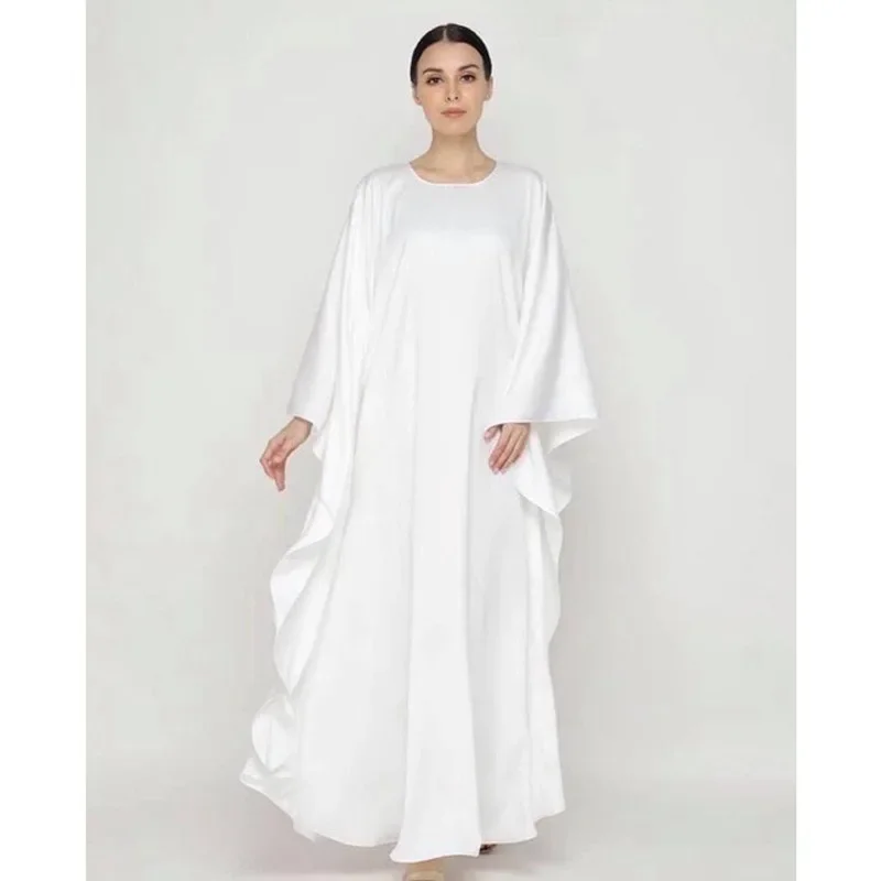 

Ramadan Batwing Sleeve One Piece Loose Abaya Muslim Prayer Dress Abayas for Women Dubai Kaftan Hijab Robe Jilbab Islam Clothes