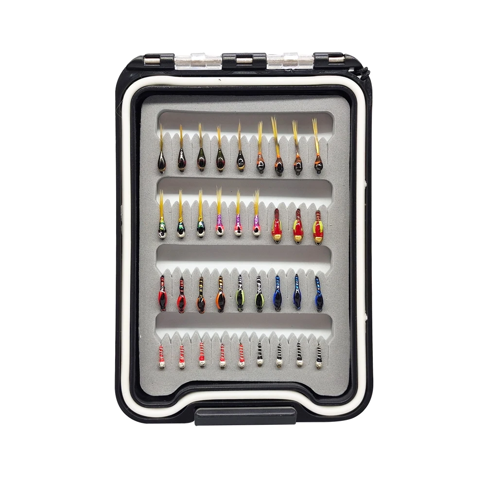 

Kylebooker 36pcs Fly Fishing Flies Assortment Kit Dry Wet Flies Nymphs with Fly Box for Trout Bass Fishing