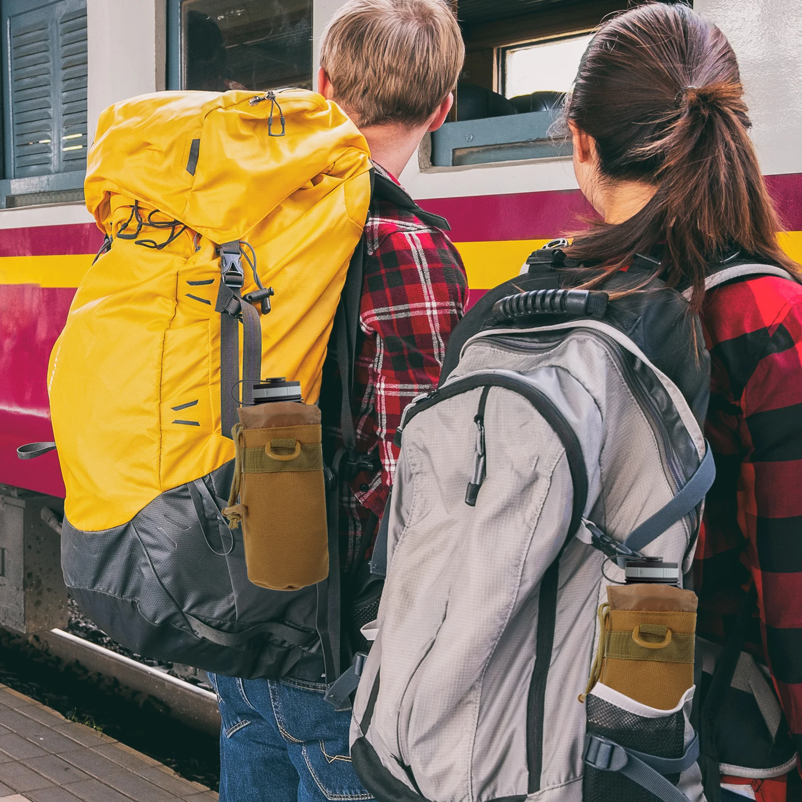 

Water Bottle Carrier Bag Portable Sleeve Cover With Strap For Glass Cup Insulated Protection Outdoor Sports Travel Durable