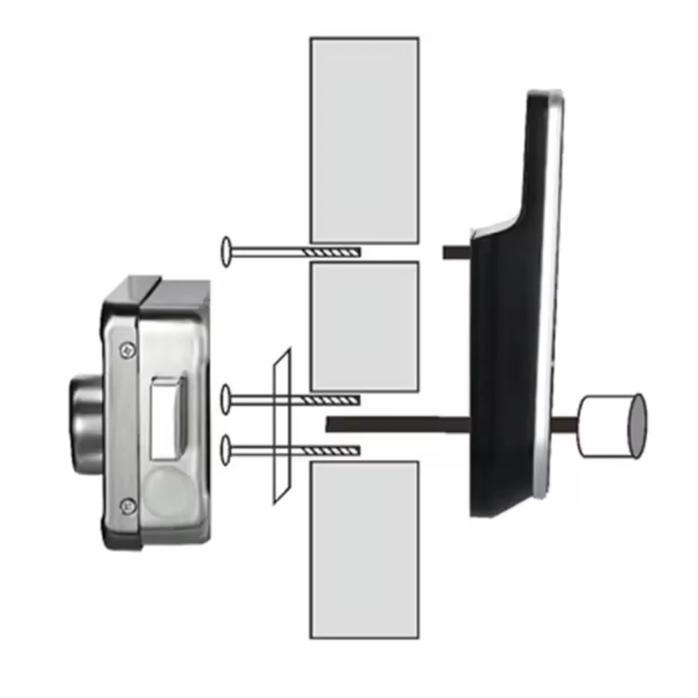 Door Lock Fingerprint Remote Control Lock Keyless Door Lock Hide Key Digital Keypad 13.56MHZ MF Card Reader Easy Install