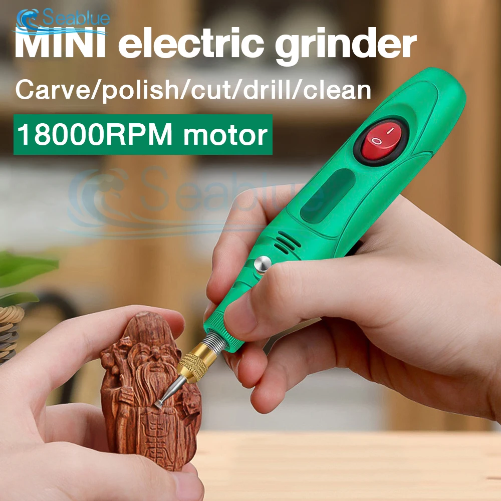 Imagem -02 - Mini Moedor de Broca Elétrica com Acessórios de Moagem Caneta Gravadora Elétrica Ferramenta Rotativa Elétrica 0.53.2 mm 12v