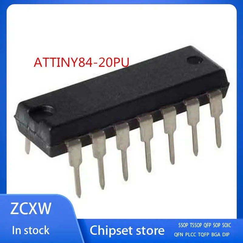 NEW 2PCS/LOT  ATTINY84-20PU ATTINY84 MCU 8BIT 8KB FLASH   DIP14
