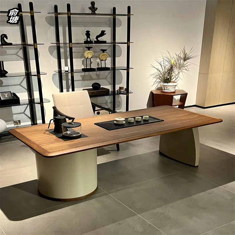 

New Chinese Zen tea table Modern high-end solid wood Kung Fu tea table