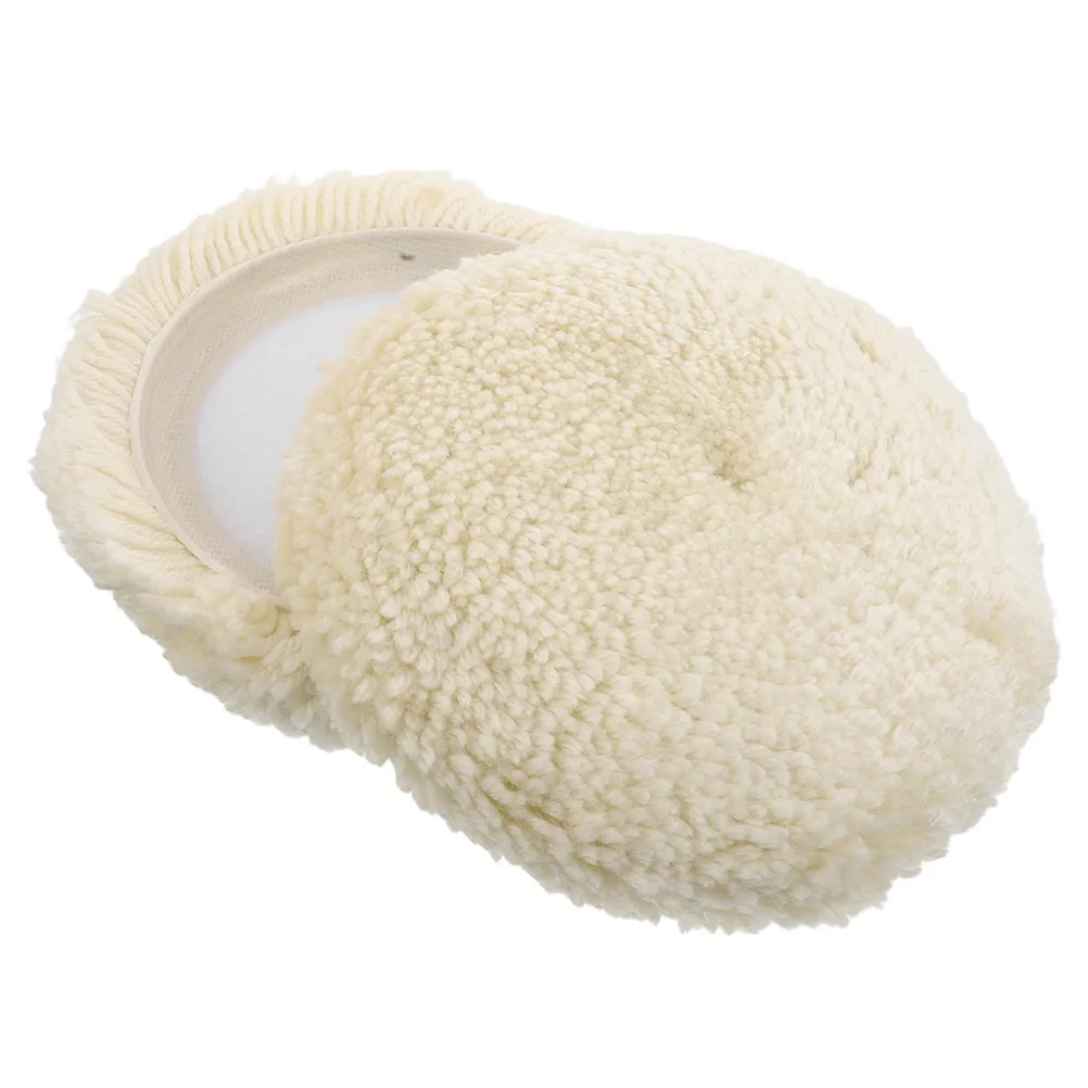 2Pcs Wool Polishing Pad Self Adhesive Single Sided Auto Buffing Wheel Car Waxing Polishing Buffing Wheel Woolen Waxing Pads