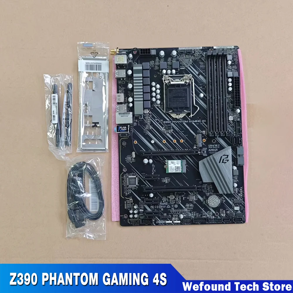 

Материнская плата Z390 PHANTOM GAMING 4S ATX, большая плата DDR4 1151, длина контакта, ширина 30,5*21,3 см