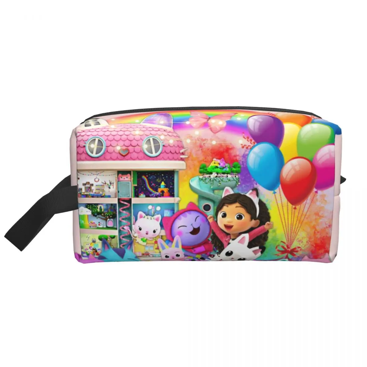 Travel Cartoon Anime Tv Gabbys Dollhouse Toiletry Bag Cute Cosmetic Makeup Organizer for Women Beauty Storage Dopp Kit Case