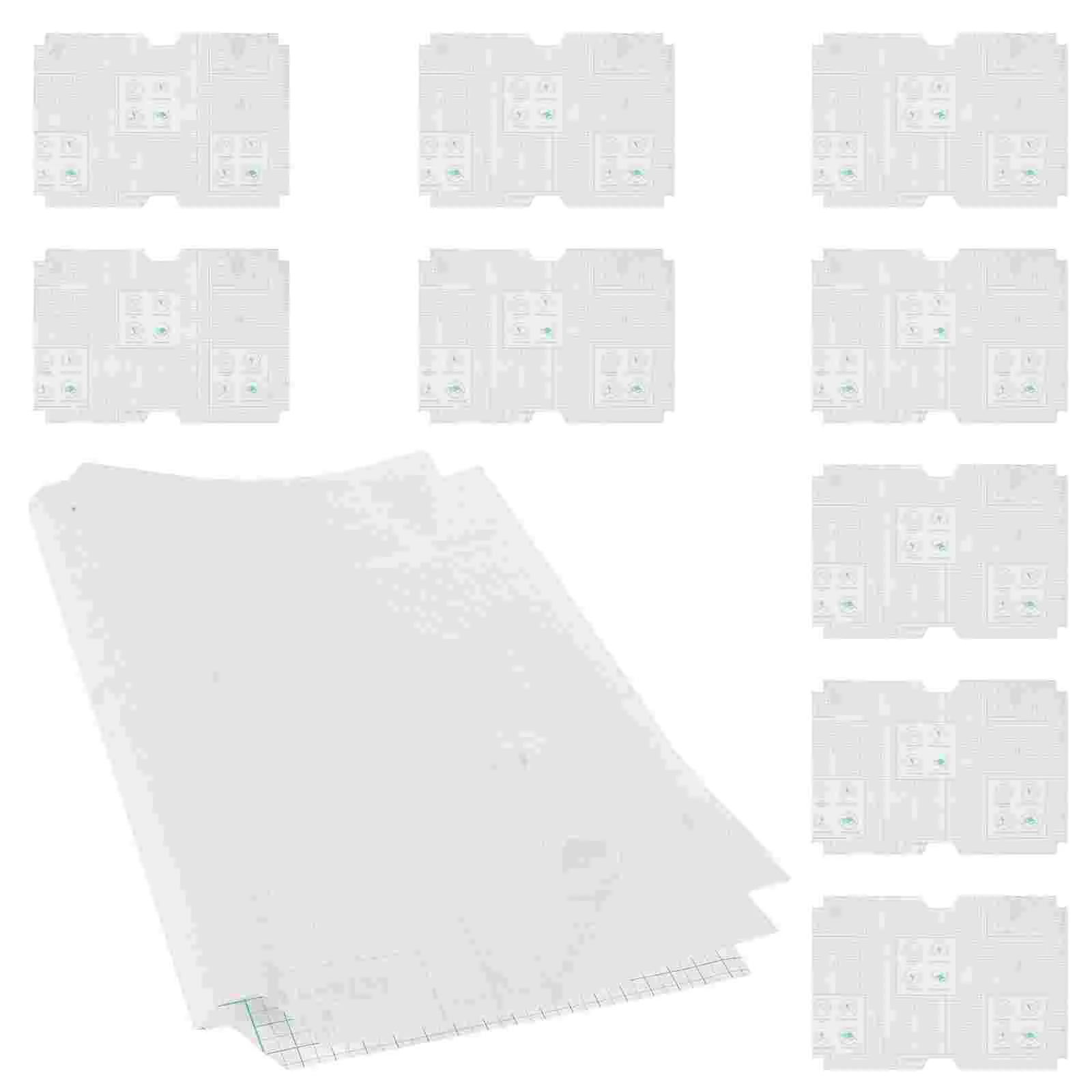 10 Sheets Student Waterproof Book Cover Students Protection Sleeve Clear Covers Abs Magazine Protector Protective Film Paper