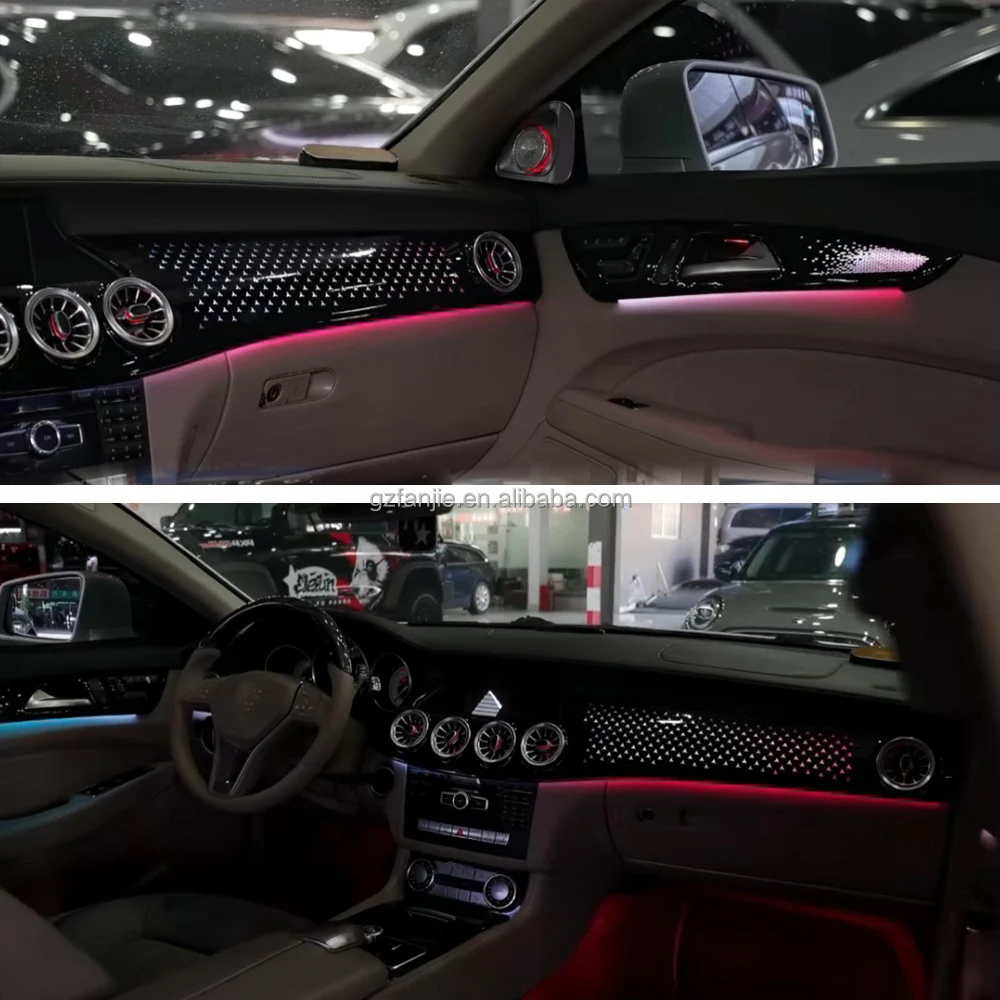 Autowellus 64 Color Car Ambient Light For CLSW218 2012-2017 Interior Atmosphere Lamp 10W LED Strip Dashboard Door