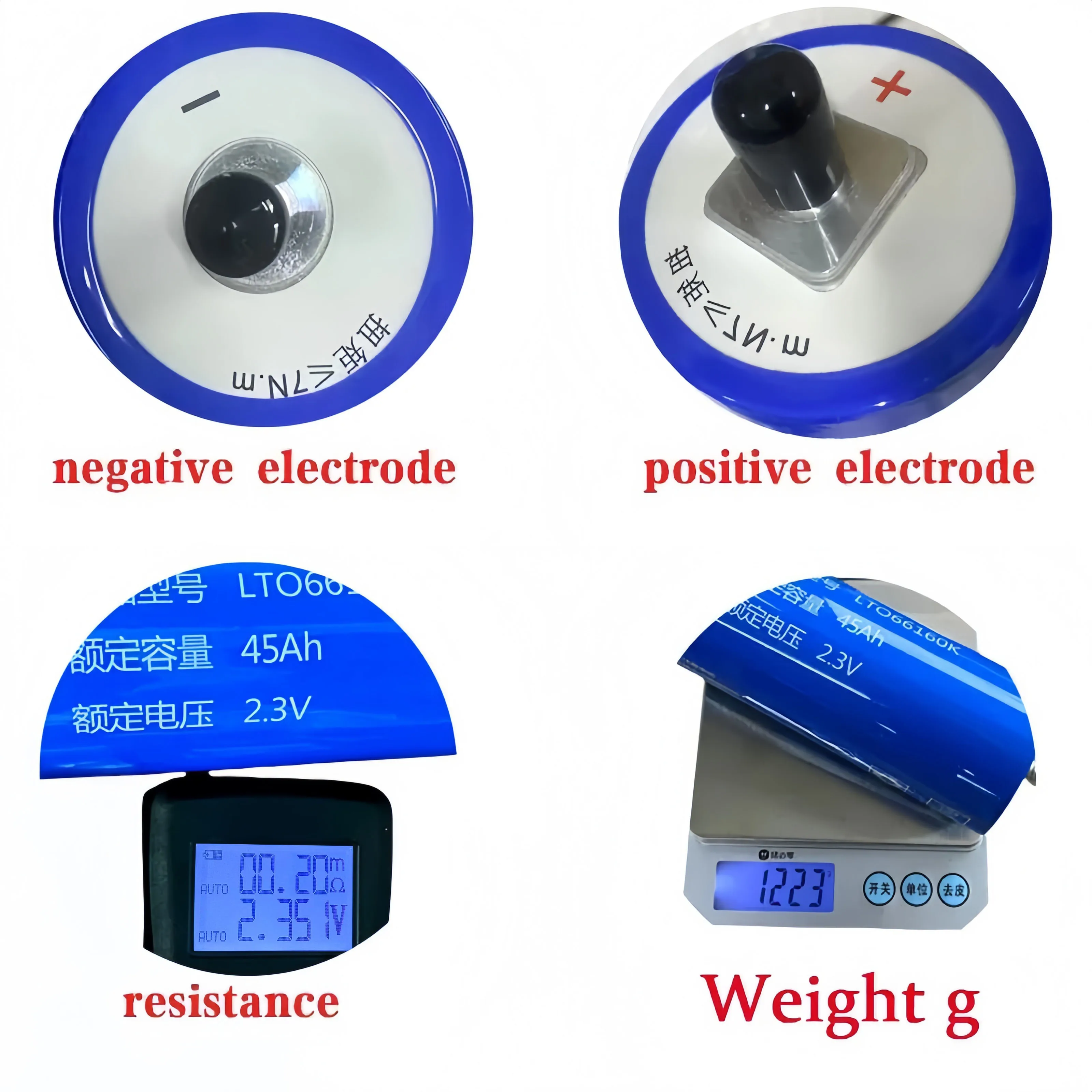 6/48pcs Yinlong 2.3v 45ah LTO66160 Lithium Titanate Battery 10C DIY 12V 24V 48V Solar Storage RV Car Audio Rechargeable Battery