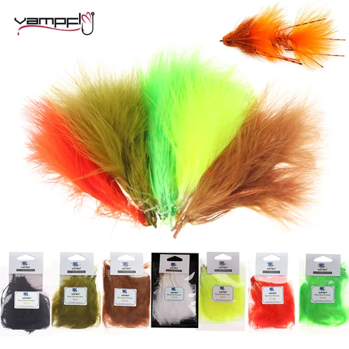 Vampfly-plumas de marabú de colores, pluma de sangre, materiales para atar moscas, para Bugger lanoso, Streamer, mosca, trucha, lubina, cebos de pesca