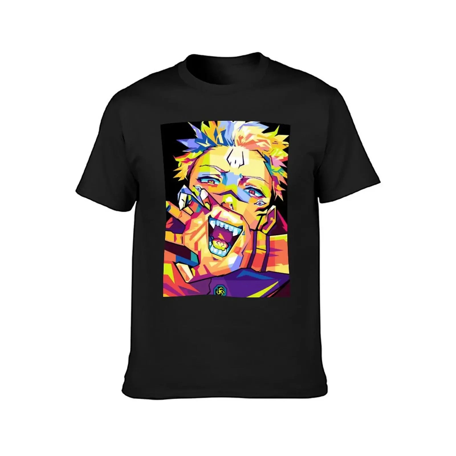 Ryomen sukuna pop art T-Shirt boys animal print shirts graphic anime figures sports fans shirts men