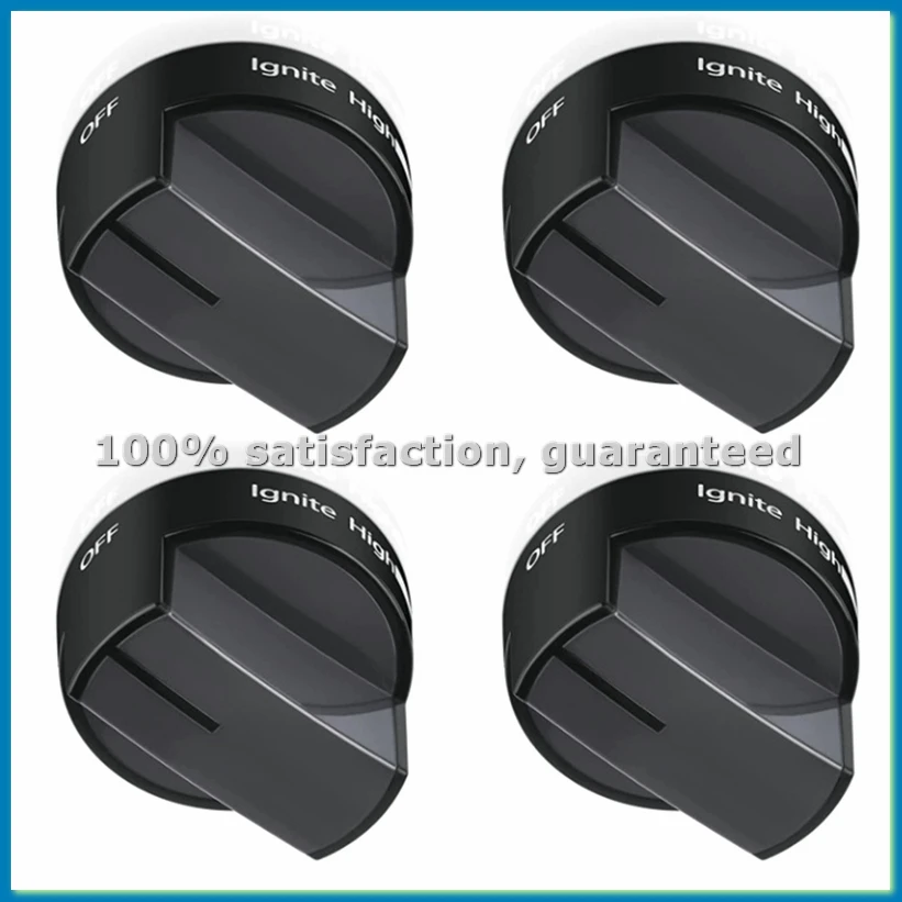 

4X W10339442 Ручки управления конфорками плиты, черные, заменяют WPW10339442 PS11753188-A79M