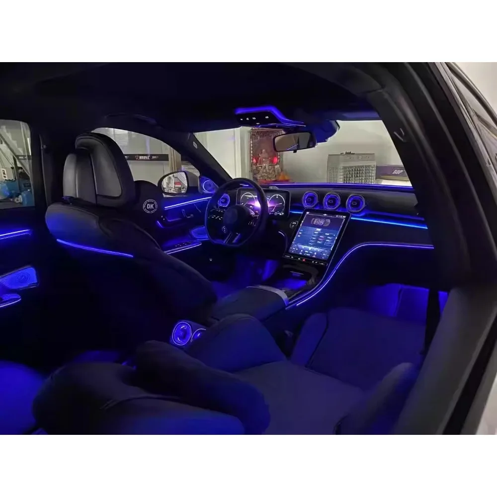 Upgraded Symphony Atmosphere Light for C-Class W206 GLC W254 Automotive Turbo Vent Decorative Interior LED 64 Colors  Kit
