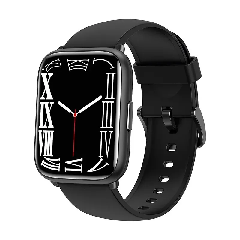 Smart Watch Female Bluetooth Music Watch Lady Health Heart Rate Blood Oxygen Boys and Girls Square Silicone Band Couple Relojes