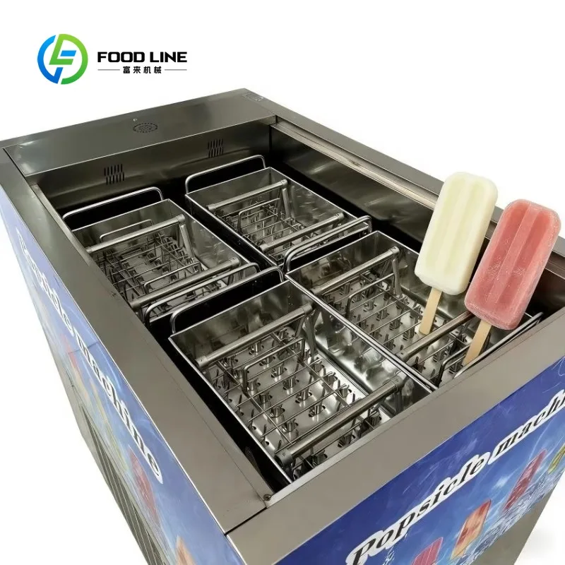 Customized High Productivity Commercial Popsicle Making Machine for Water and Milk Based Ice Lolly Production in Food Shops