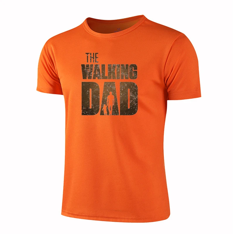 The Walking Dad Funny Street Printed T-Shirts Men Fashion Summer Tshirt Loose Oversized Fibre Short Sleeves Casual Hip Hop Tees