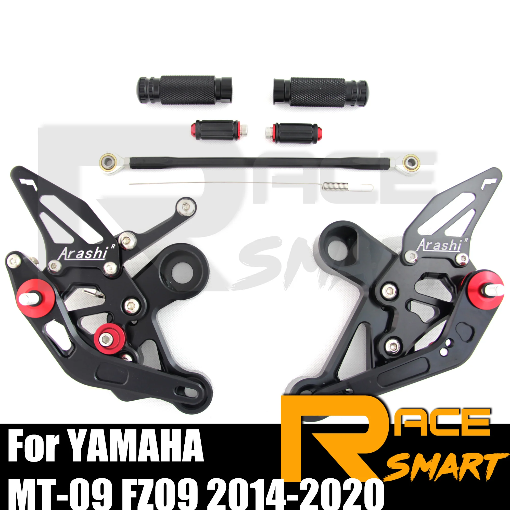 Motorcycle Rear Footrests Foot Rest Accessories For YAMAHA FZ-09 MT-09 2014-2020 FZ09 MT09 2015 2016 2017 CNC Adjustable Rearset