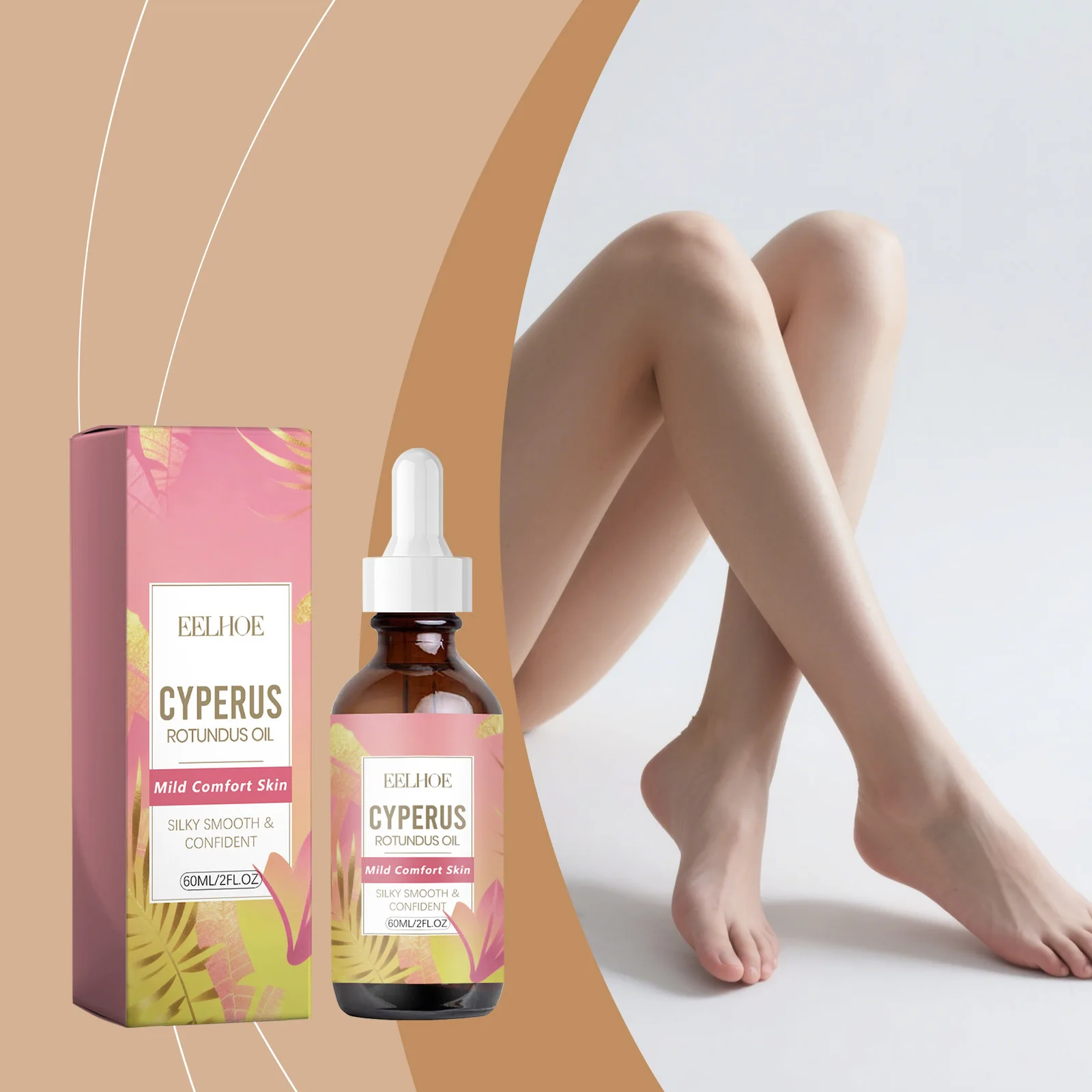 EELHOE Wax Oil 50ml, Post Hair Removal Soothing Oil for Ingrown Hair, Moisturizing Nourishing Skin Care for Smooth Skin Texture