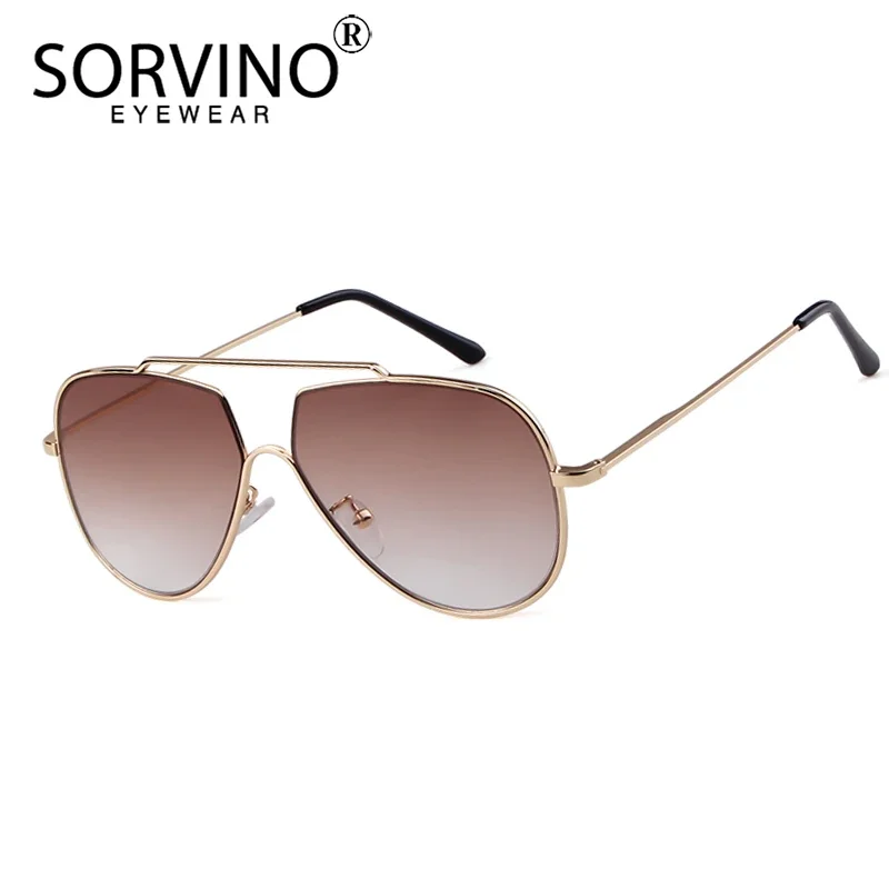 SORVINO Fashion Sunglasses for Women Men Pilot Round Gradient Mirror Eyeglasses Women's Glasses Oculos Lentes Gafas De Sol UV400