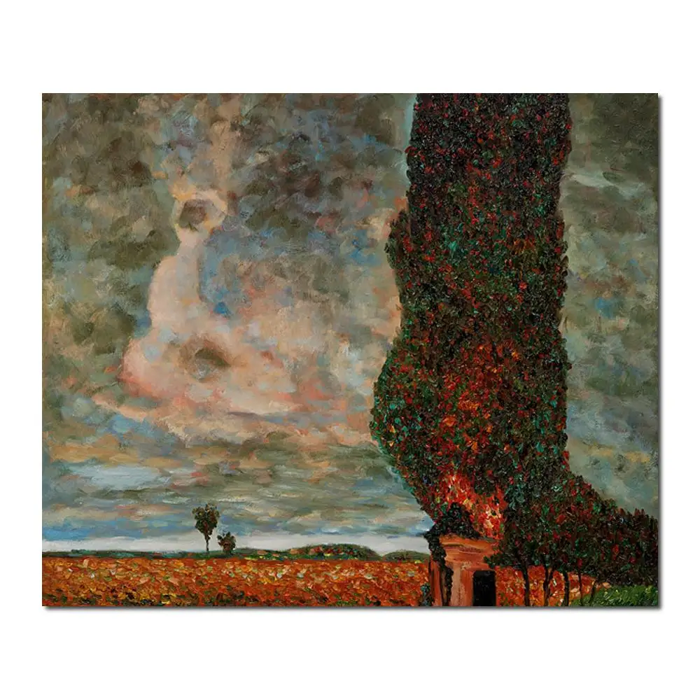 

Gustav Klimt Painting Landscape Canvas Art a Gathering Storm Artwork Reproduction High Quality Hand Painted Modern Wall Decor