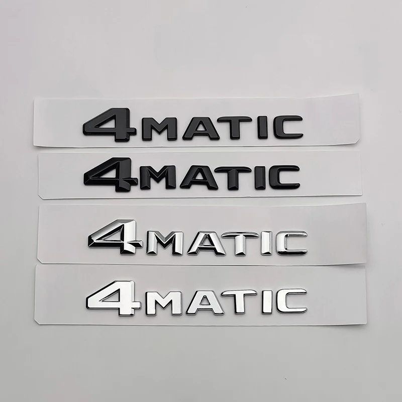 3d ABS Chrome Black 4 Matic Logo 4Matic Emblem Letters Nameplate Car Trunk Badge 4matic Sticker Accessories